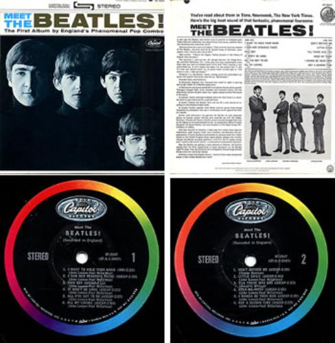 The Beatles Meet The Beatles - Rainbow Rim Label/Green Title